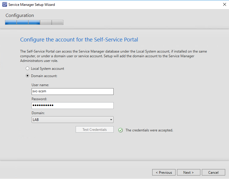 Portal Service Account