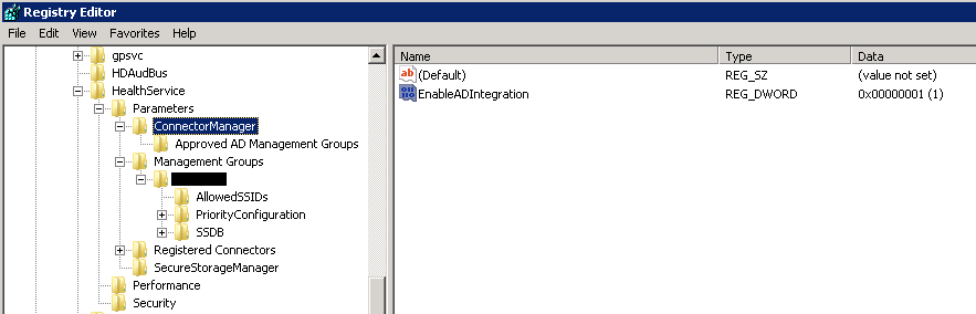 AD Integration Registry Key