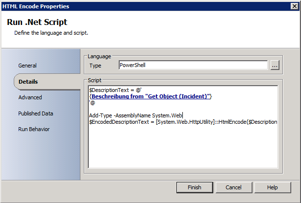 RunScript Activity Screenshot