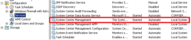 SC Management Service Started